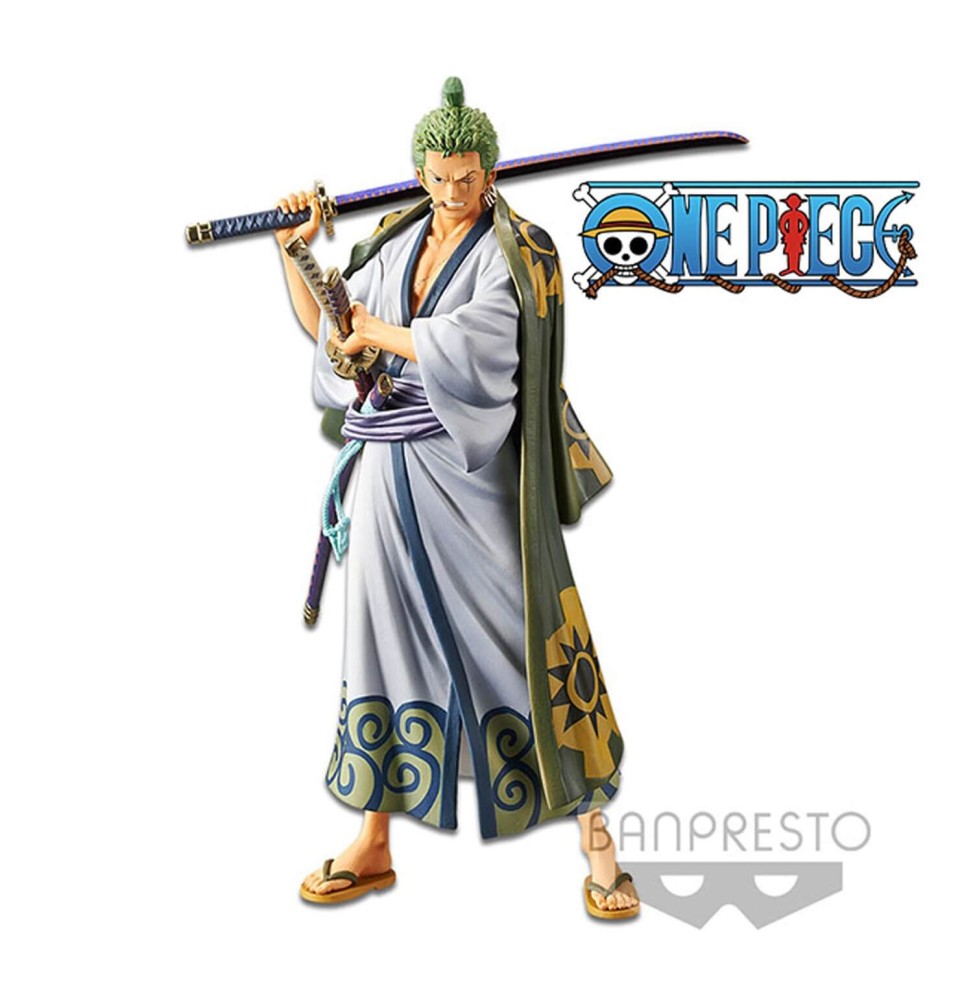 Figurine One Piece - Zoro Grandline Men Wanokuni Vol 2 DXF 17cm