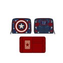 Portefeuille Marvel - Captain America 80Th Anniversary Floral Sheild