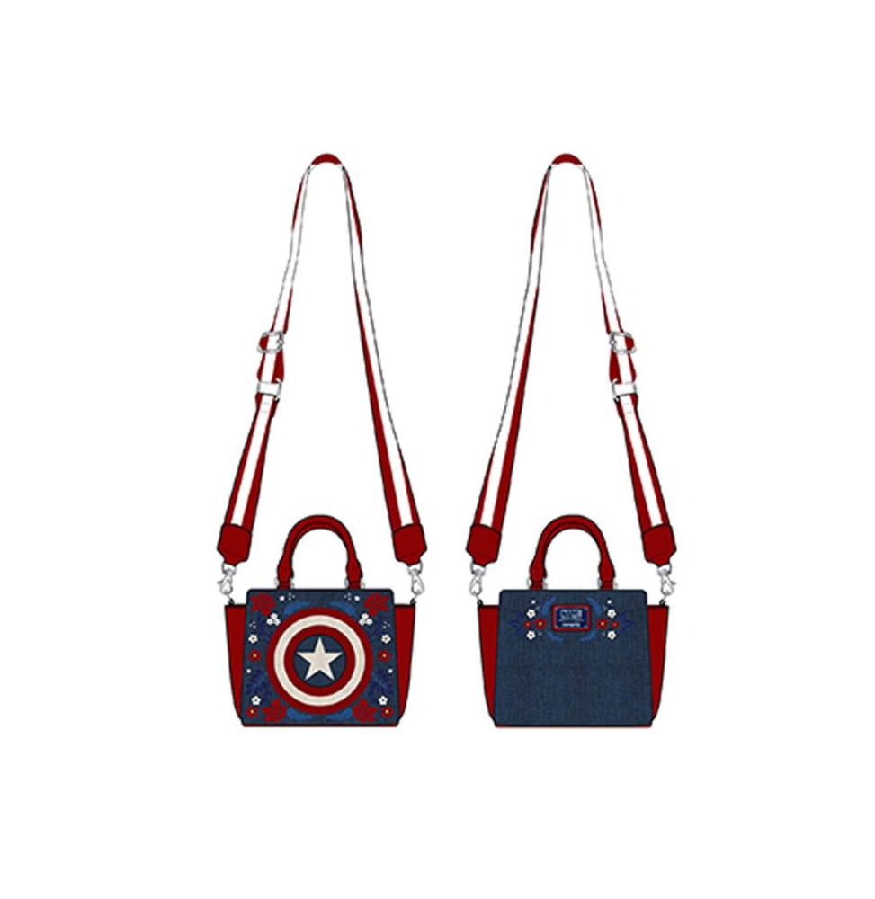 Sac A Main Marvel - Captain America 80Th Anniversary Floral Sheild