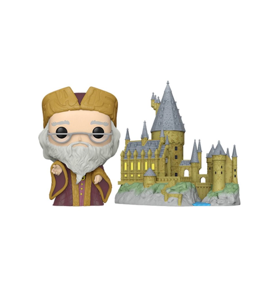 Figurine Harry Potter Anniversary - Dumbledore W/Hogwarts Pop Town 10cm