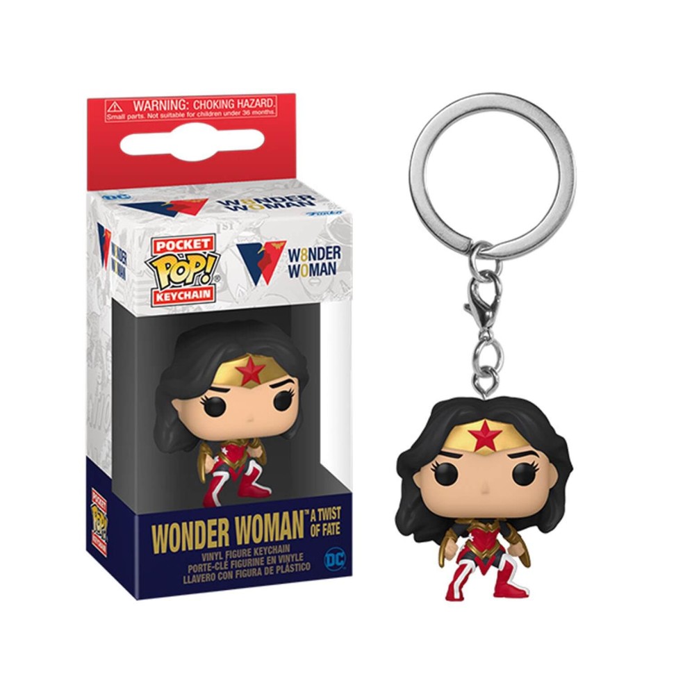 Porte Clé DC Wonder Woman 80Th - Wonder Woman A Twist Of Fate Pocket Pop 4cm