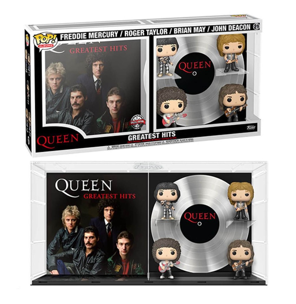 Figurine Musique Rock - Queen Greatest Hits Albums Deluxe Pop 10cm