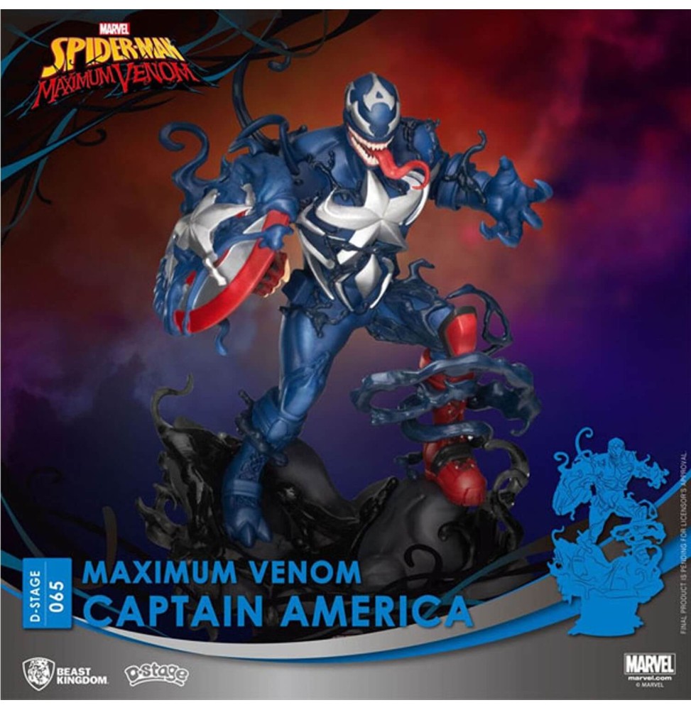 Diorama Marvel - Venom Captain America D-Stage 16cm