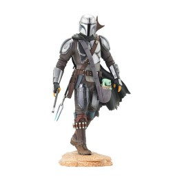 Statue Star Wars Mandalorian - Mando W/ Child Premier Collection 25cm