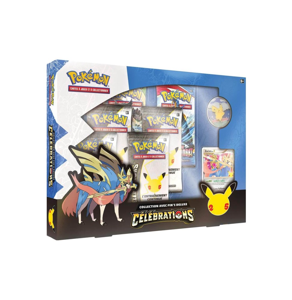 Coffret Pokemon 25 ans - Pins Deluxe Zacian Niv.X