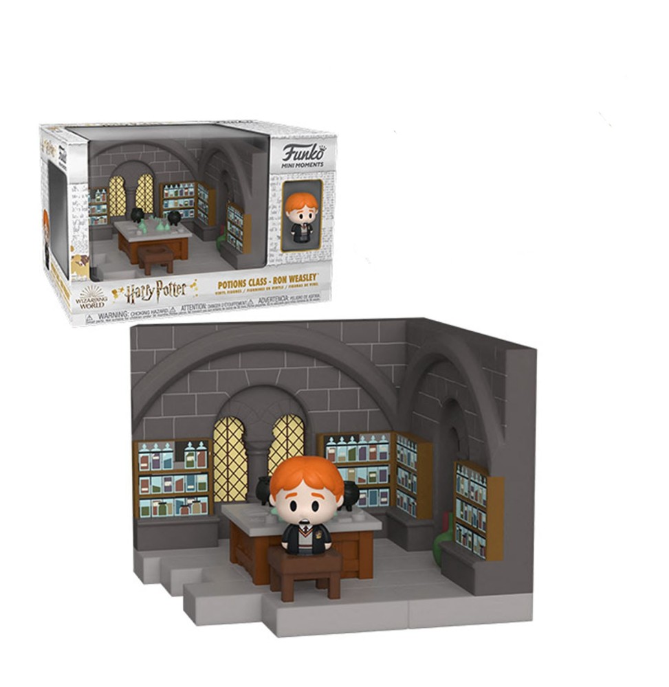 Figurine Harry Potter Anniversary - Diorama Potion Class Ron 15cm