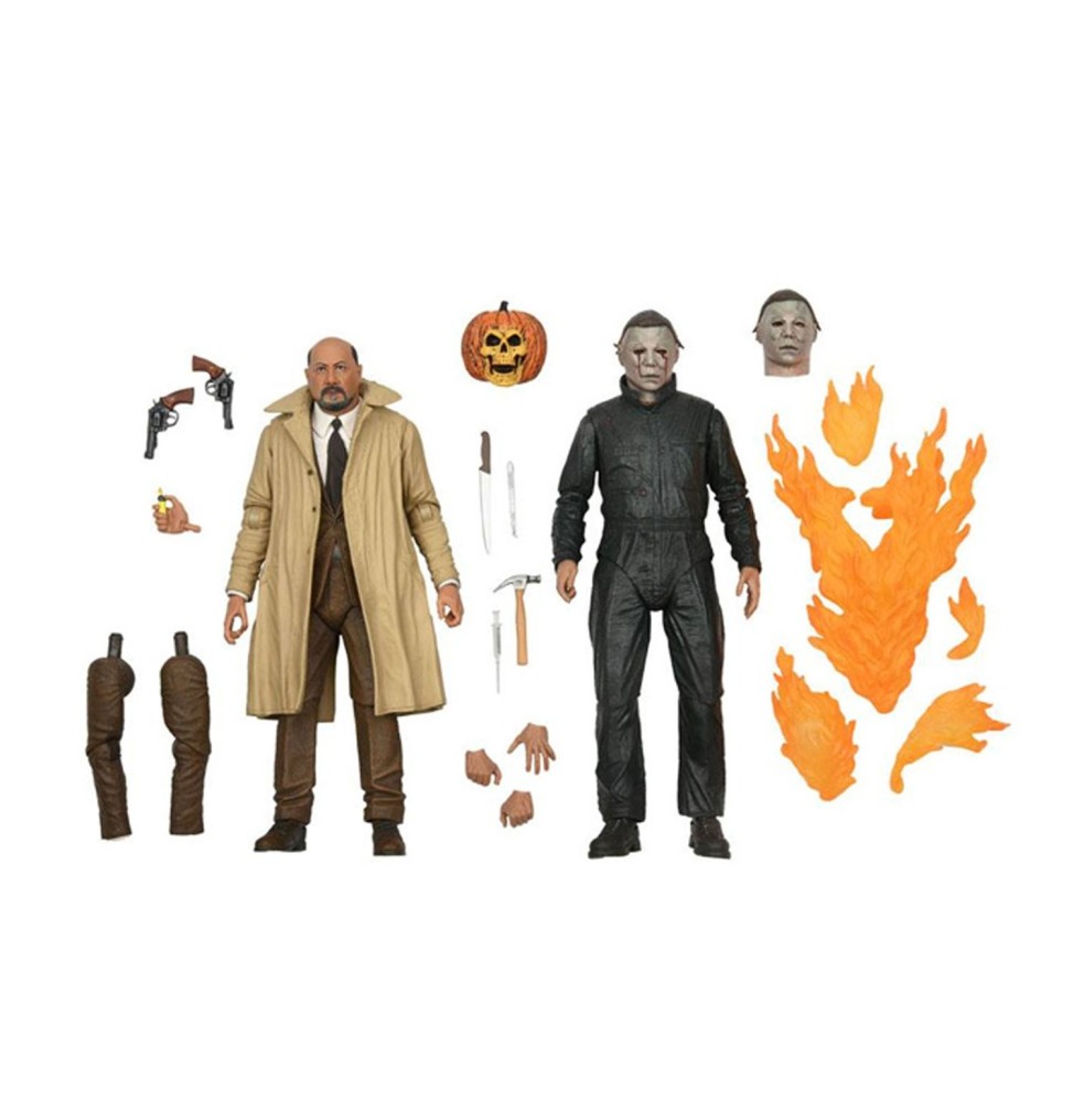 Figurine Halloween 2 - 2-Pack Michael Myers & Dr Loomis Ultimate 18cm