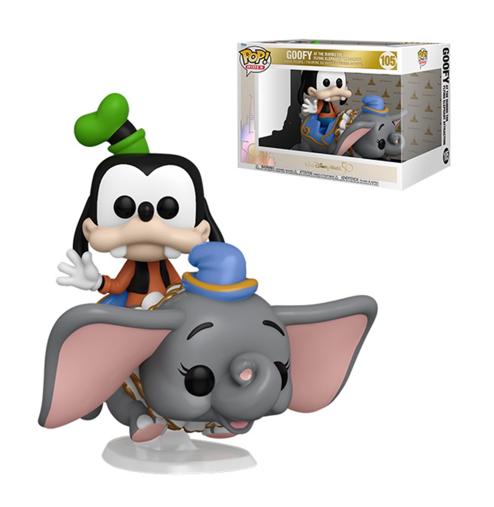 Figurine Disney - Walt Disney World 50Th Dumbo W/Goofy Pop Town 10cm