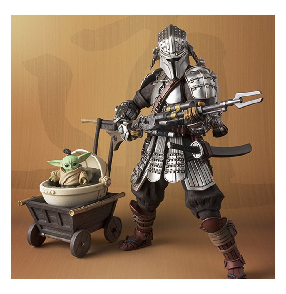 Figurine Star Wars Mandalorian - Mandalorian Ronin Beskar Armor & Grogu Meisho 17cm