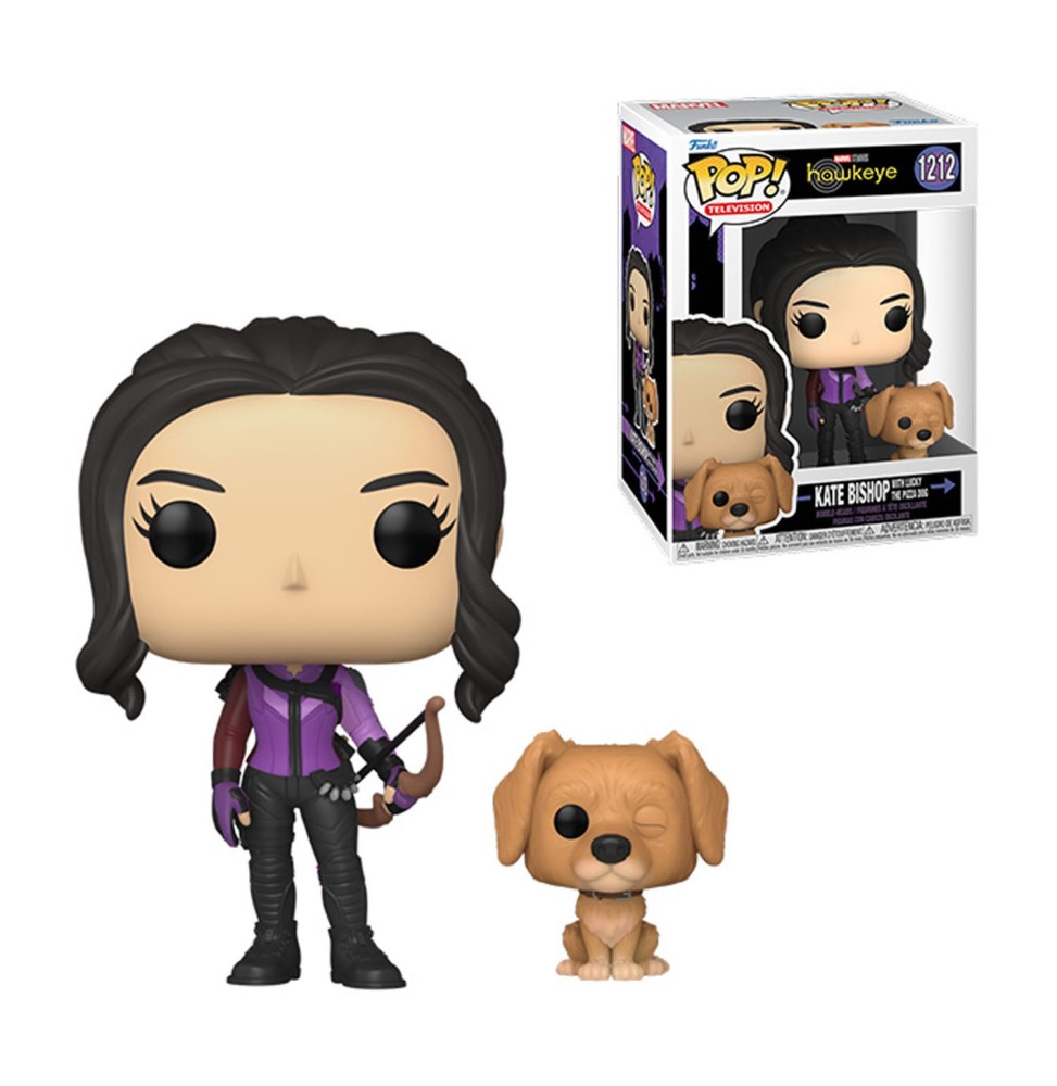 Figurine Marvel Hawkeye - Kate Bishop w/Lucky the Pizza Dog Pop 10cm