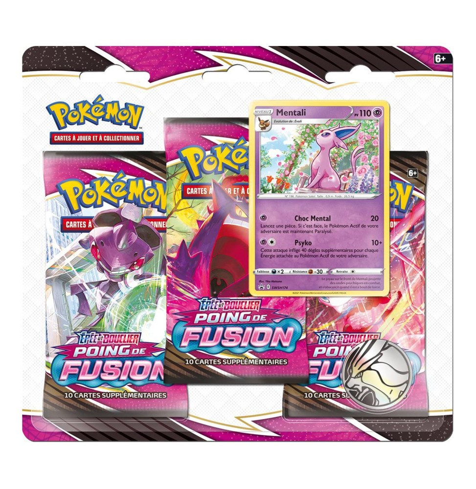 Pokemon - Pack 3 Boosters Epée et Bouclier Poing de Fusion