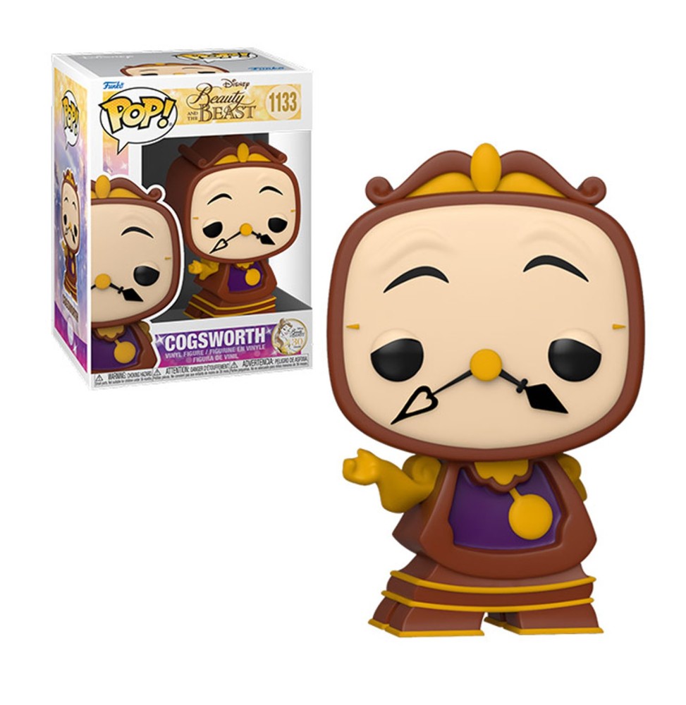 Figurine Disney Belle Et La Bête - Cogsworth / Big Ben Pop 10cm