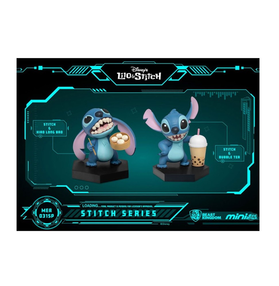 Figurine Disney - Pack 2 Stitch Asian Cuisine Mini Egg Attack 8cm