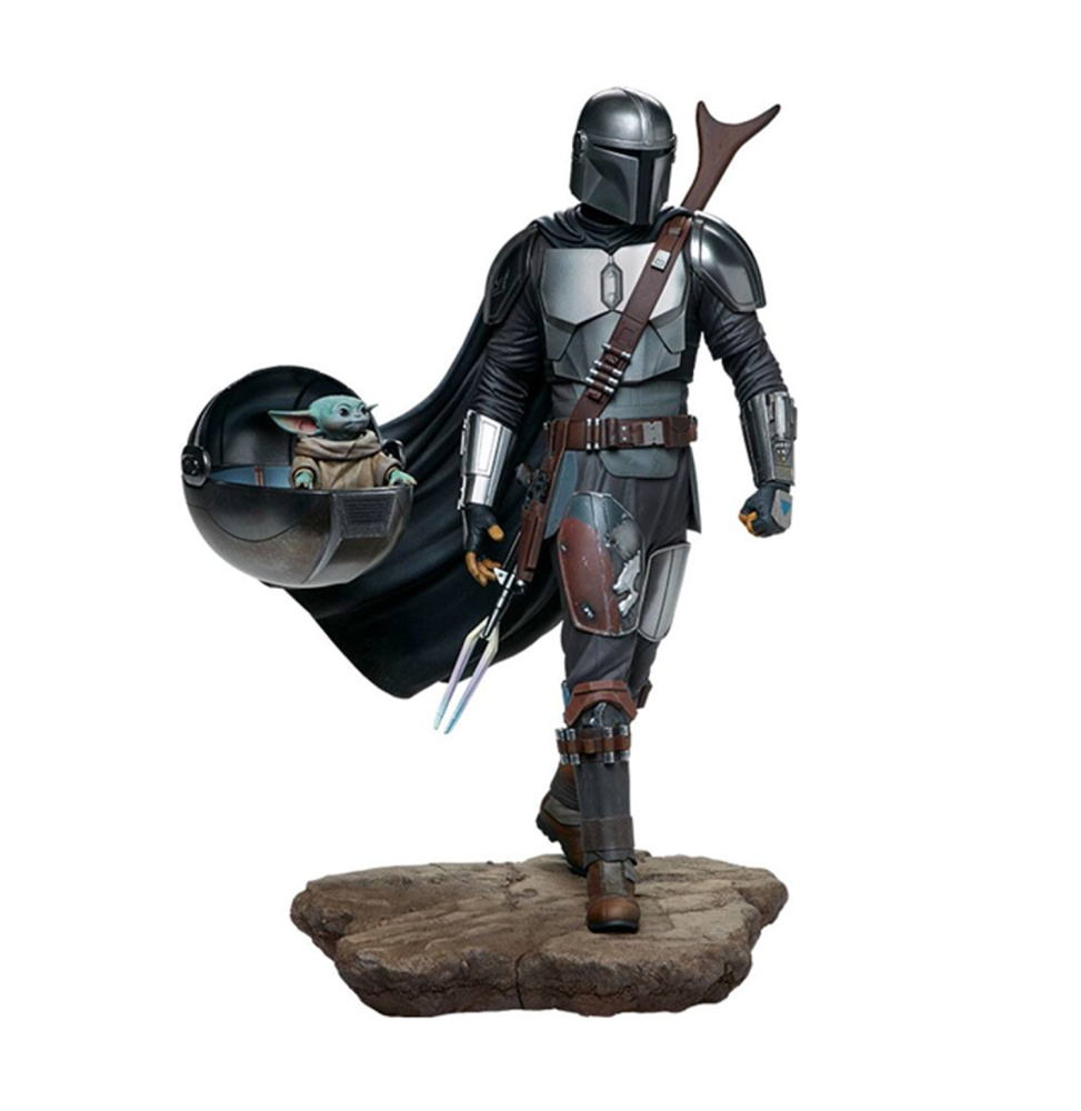 Statue Star Wars Mandalorian - Mando And Grogu 50cm