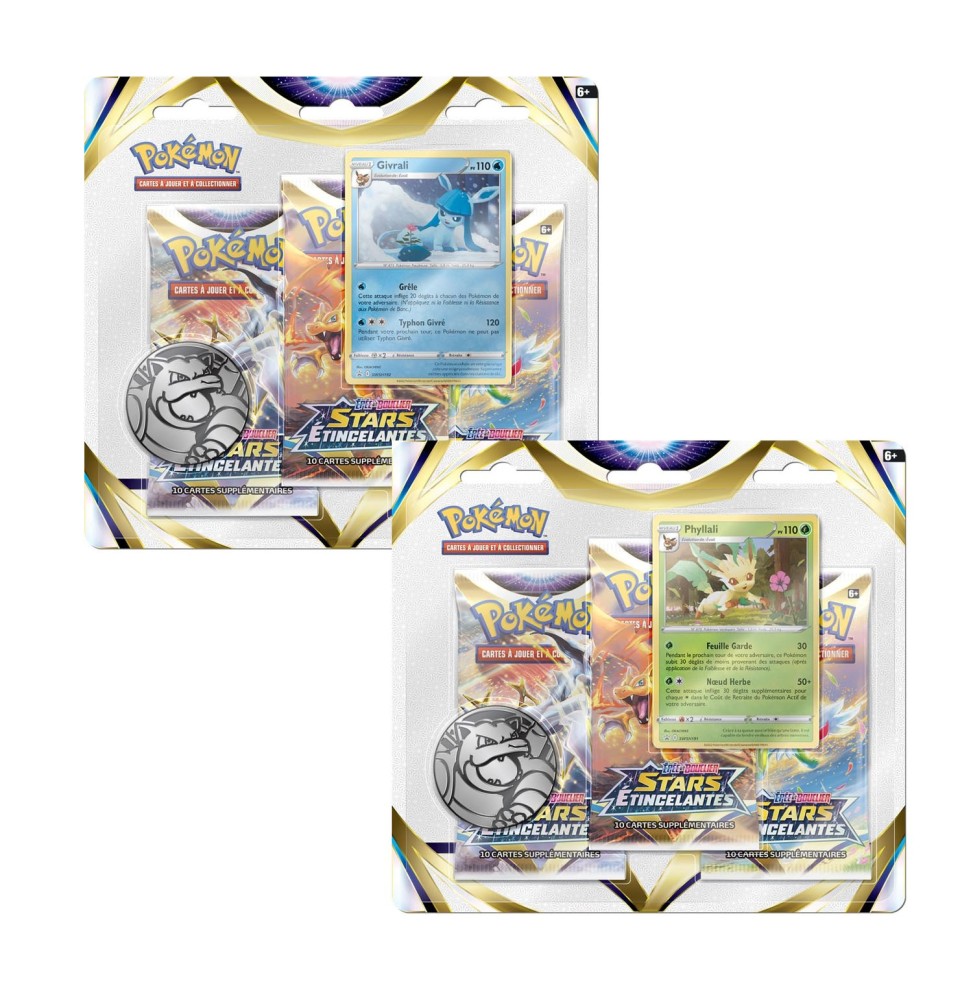 Pokemon - Pack 3 Boosters Epée et Bouclier Stars Etincelantes