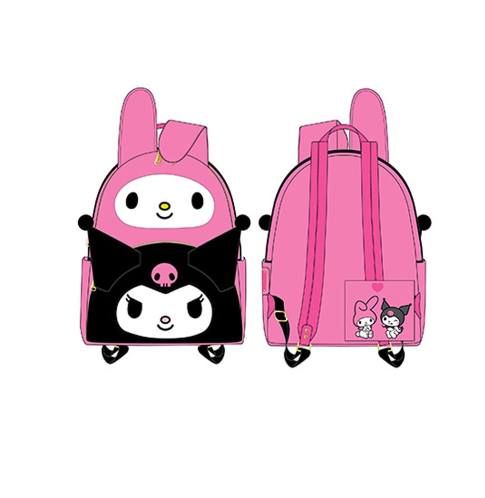 sanrio kuromi ma mélodie figure kuromi sac à dos en peluche sac à