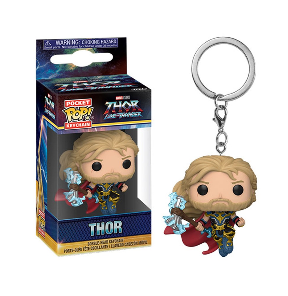 Porte Clé Marvel Thor Love & Thunder - Thor Pocket Pop 4cm - Funko