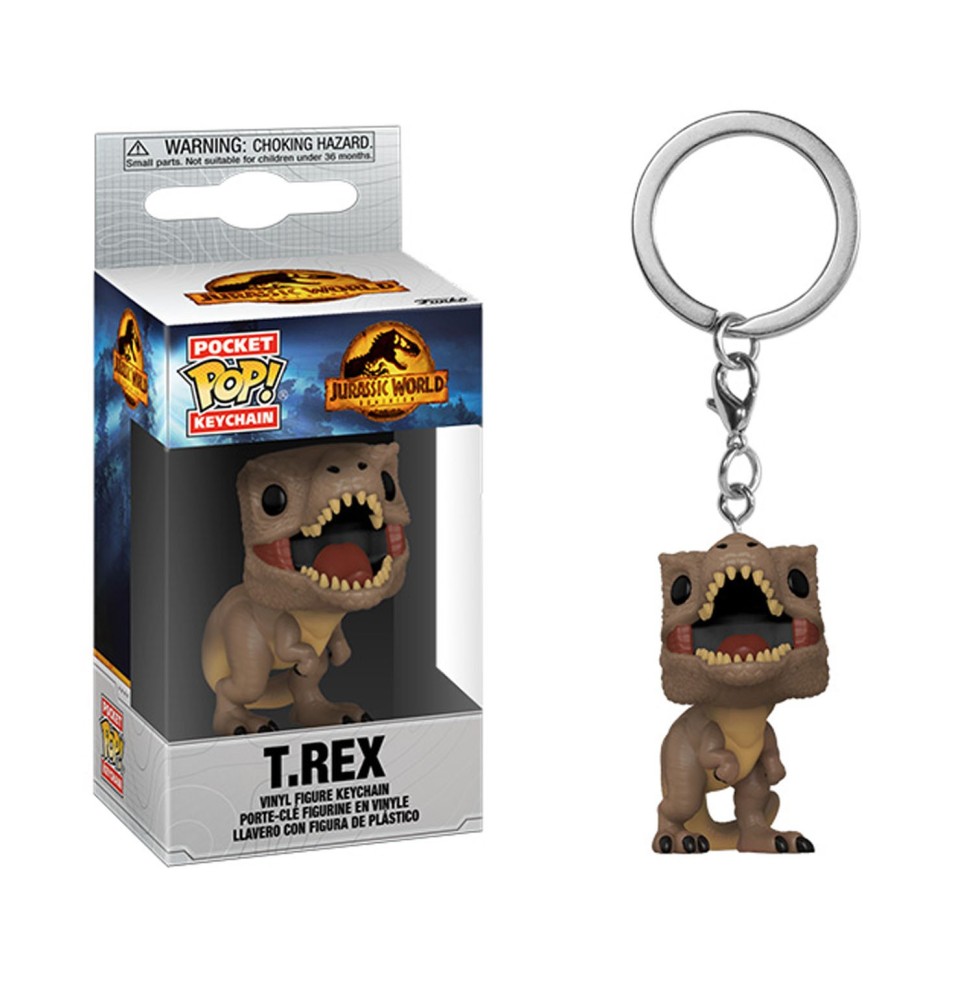 Porte Clé Jurassic World 3 - T-Rex Pocket Pop 4cm