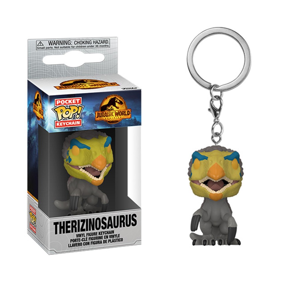 Porte Clé Jurassic World 3 - Therizinosaurus Pocket Pop 4cm