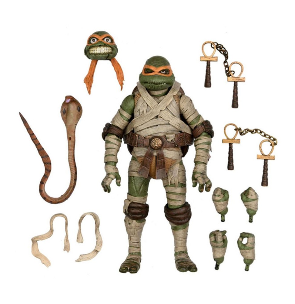 Figurine TMNT Tortues Ninja - Michelangelo As The Mummy 18cm