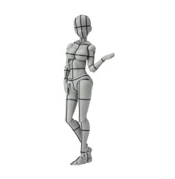 Figurine Femme - Body Chan Wireframe Kentari Yabuki Gris 14cm