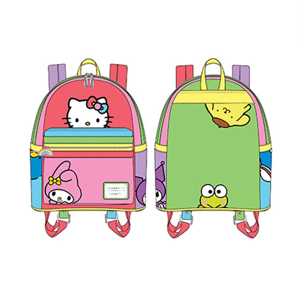 Mini Sac A Dos Sanrio - Hello Kitty And Friends Color Block