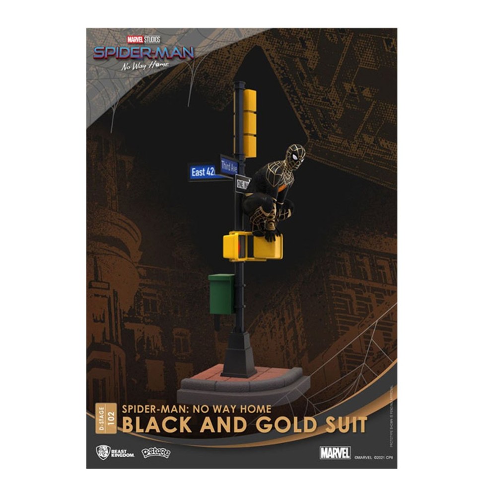 Diorama Marvel - Spider-Man Black And Gold Suit D-Stage 25cm