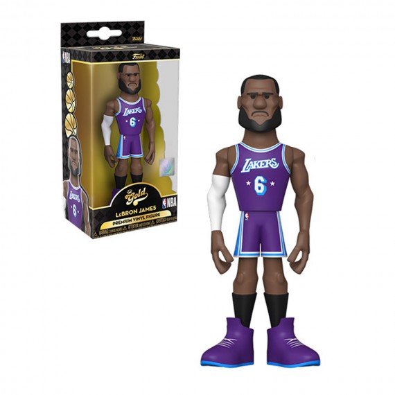 Figurine NBA - Lakers Lebron James Gold 13cm