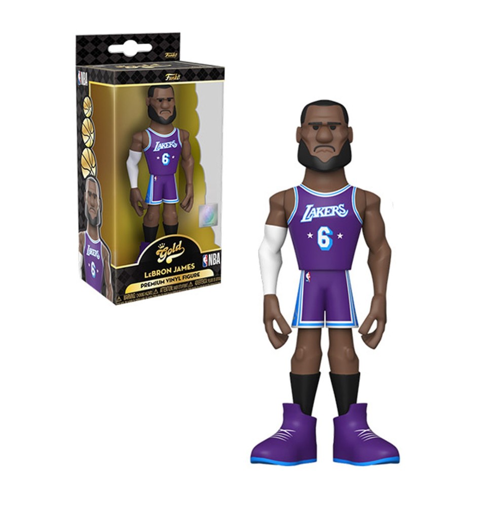 Figurine NBA - Lakers Lebron James Gold 13cm