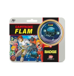 Badge Capitaine Flam - Professeur Simon 5cm