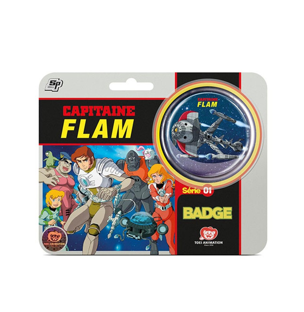 Badge Capitaine Flam - Cyberlabe 5cm