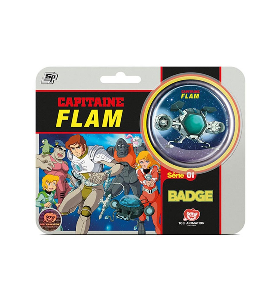 Badge Capitaine Flam - Cosmolem 5cm