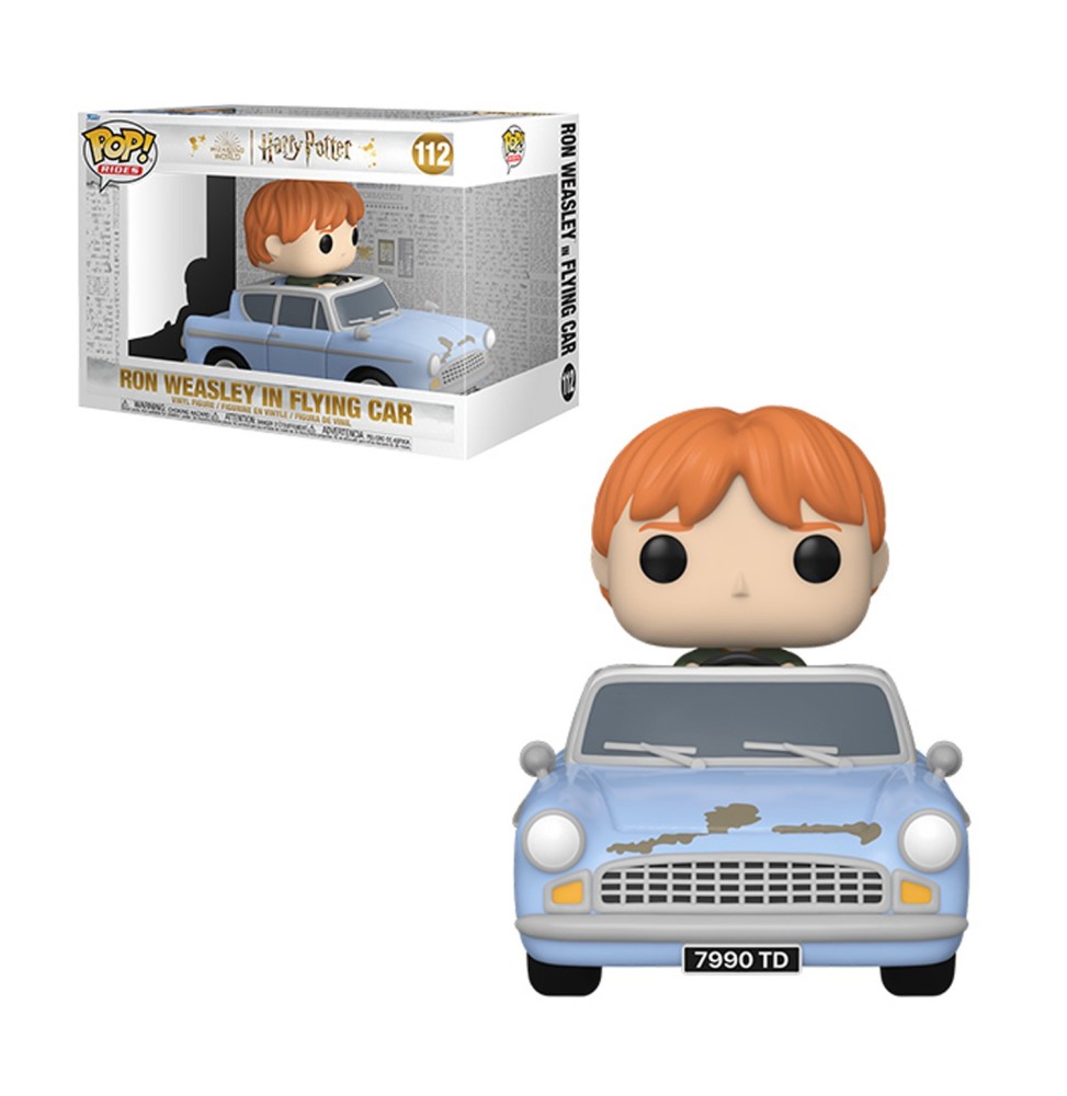 Figurine Harry Potter Chamber Secrets 20Th Anniv - Ron W/ Car Pop Ride 15cm