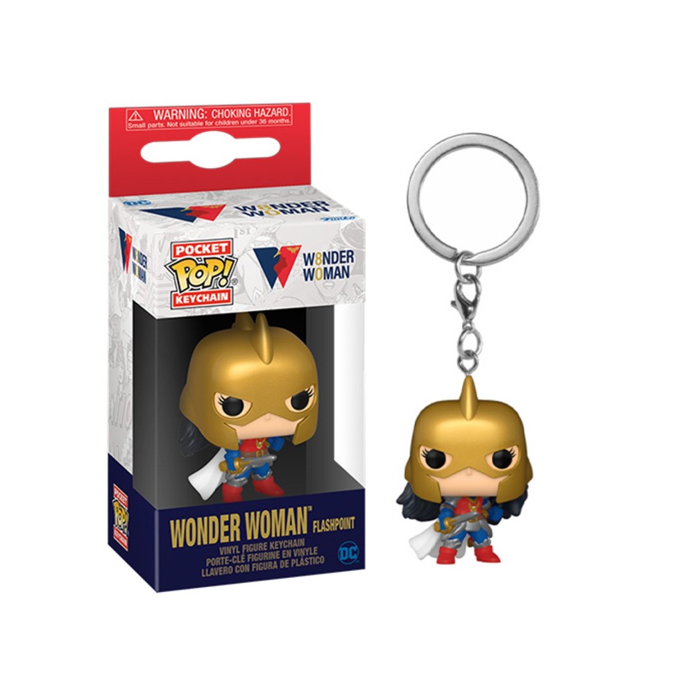 Porte Clé DC Wonder Woman 80Th - Wonder Woman Flashpoint Pocket Pop 4cm