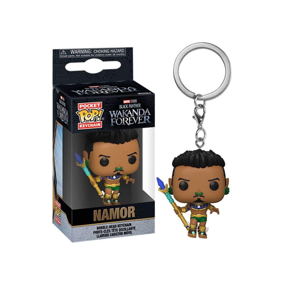 Porte Clé Marvel Black Panther Wakanda Forever - Namor Pocket Pop 4cm