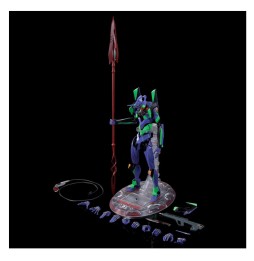 Figurine Evangelion - Test Type-01 + Spear of Cassius Renewal Color Ed. 40cm