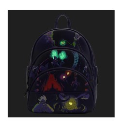 Mini Sac A Dos Disney - Villains Triple Pocket Glow In The Dark