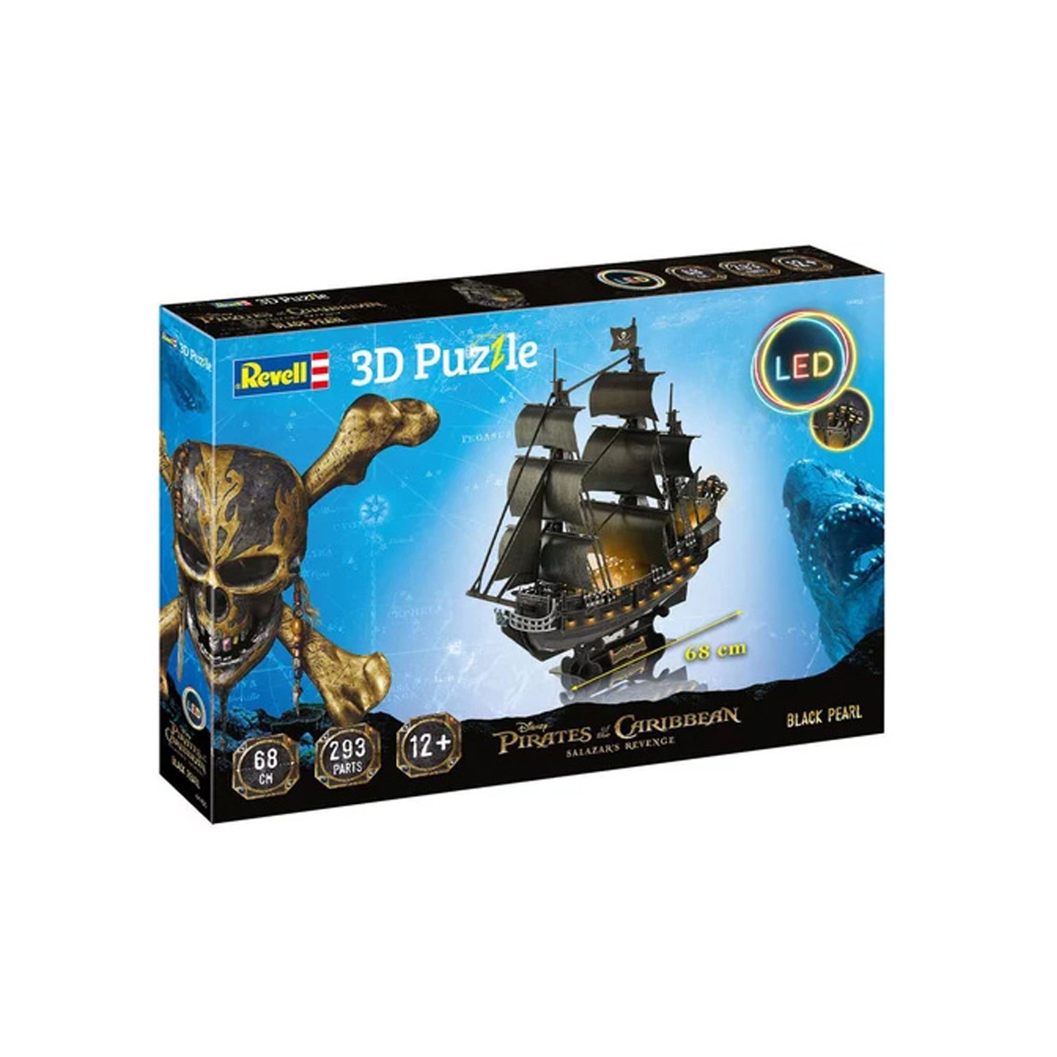 Puzzle 3D LED 68 CM Black Pearl - Maquette Bateau Fun Privilège Réflexion  Joie