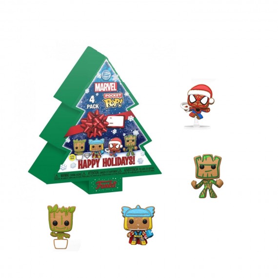 Figurine Marvel - Holiday Tree Holiday Box Pocket Pop 4cm