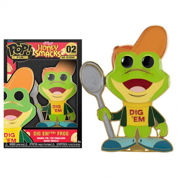 Figurine Kellogg's - Honey Smacks Dig Em'Frog Pop Pin 10cm