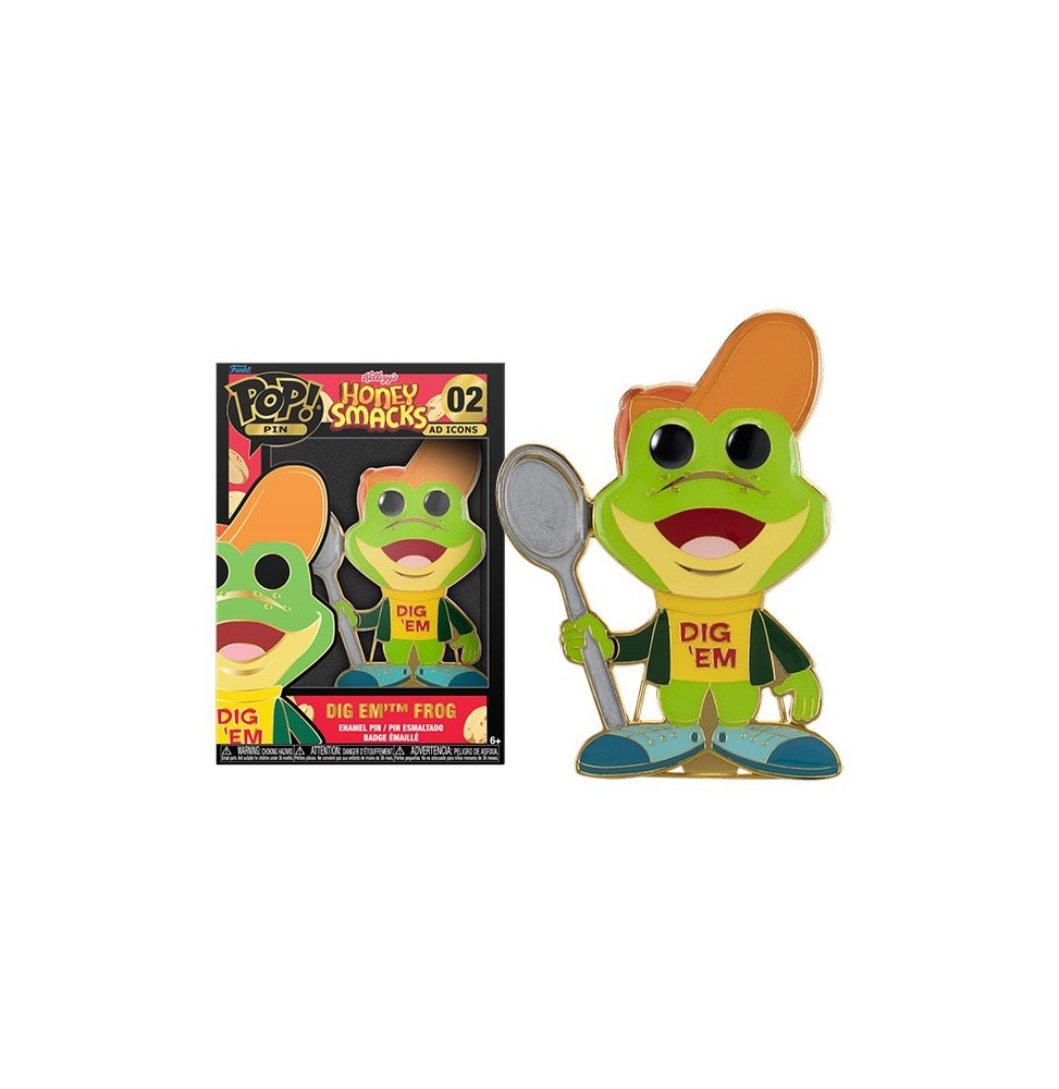 Figurine Kellogg's - Honey Smacks Dig Em'Frog Pop Pin 10cm