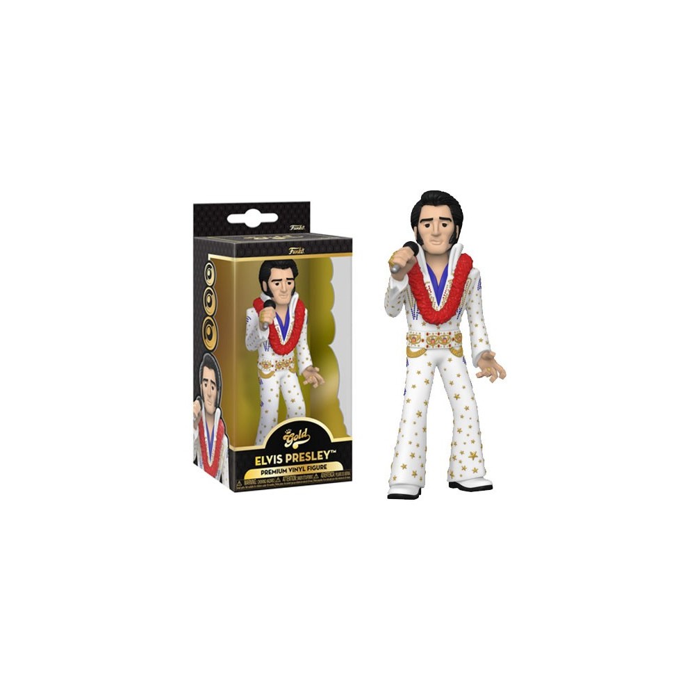 Figurine Rocks - Gold Elvis Vinyl 13cm