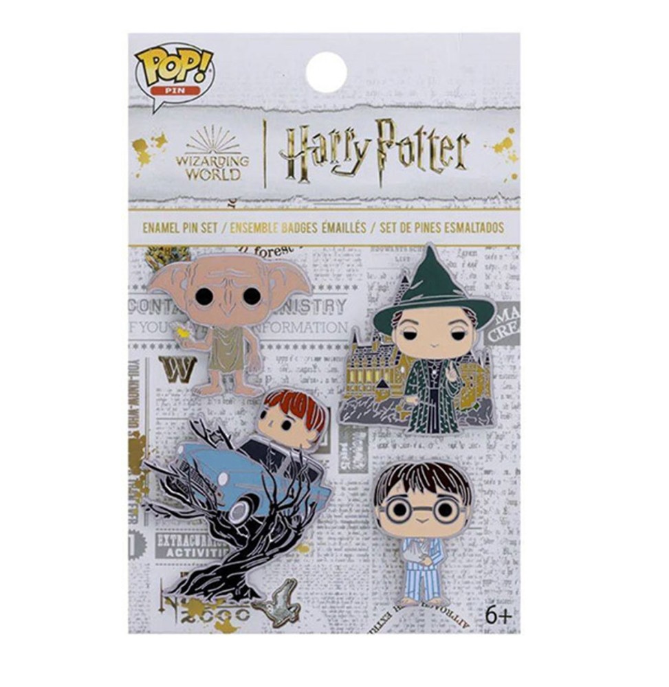 Figurine Harry Potter - 4Pcs Pin Set Chamber Secrets 4cm