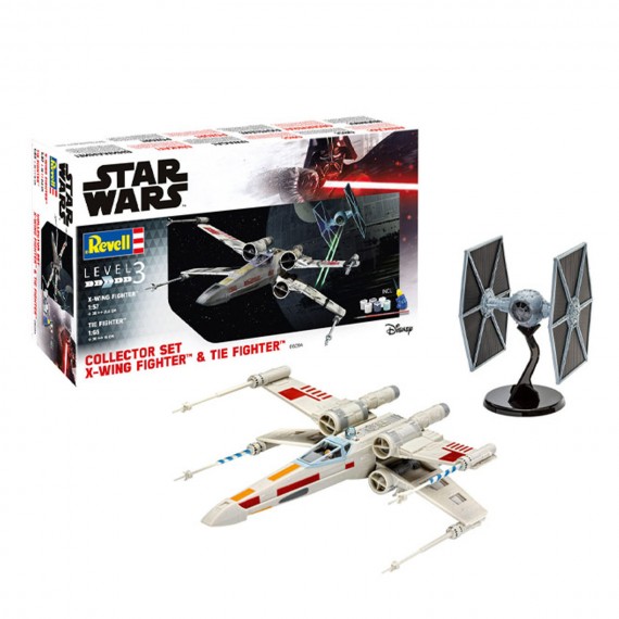 Maquette Star Wars - SW Star Wars Maquettes X-Wing Fighter 1/57 + Tie Fighter 1/65