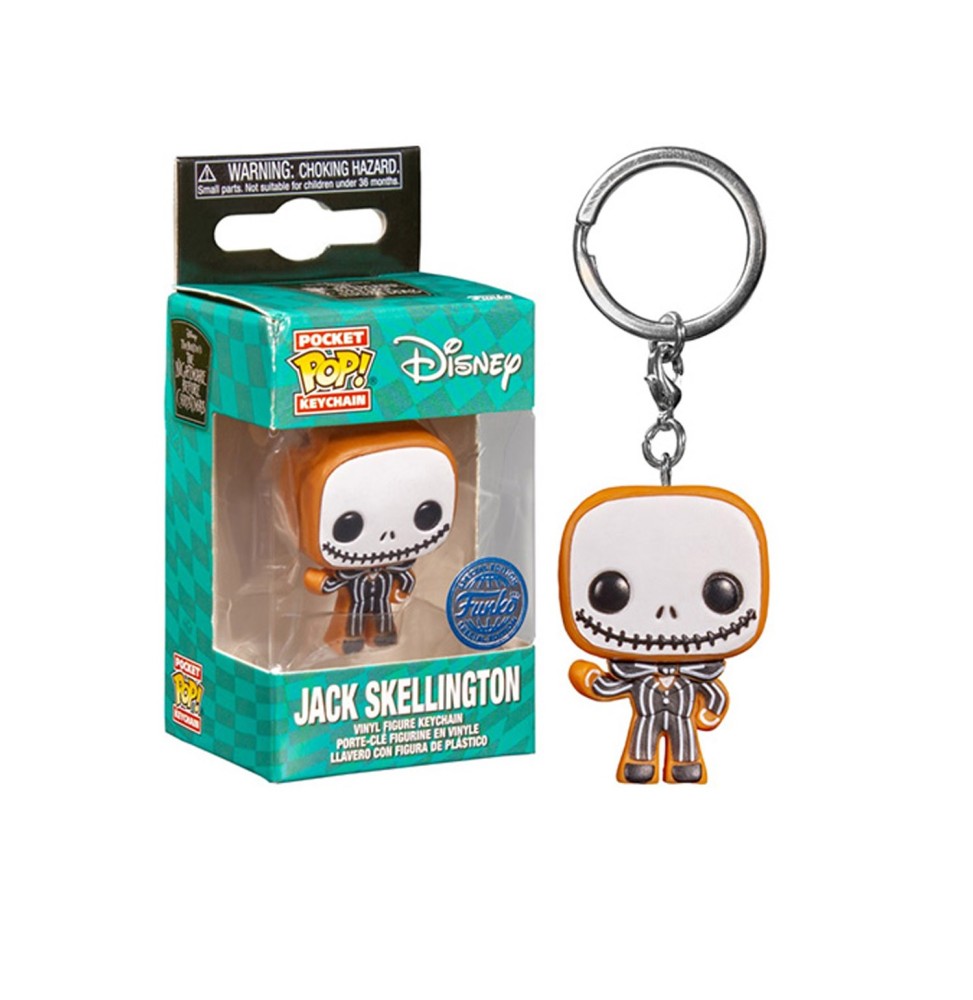 Porte Clé NBX - Jack Skellington Gingerbread Exclu Pocket Pop 4cm