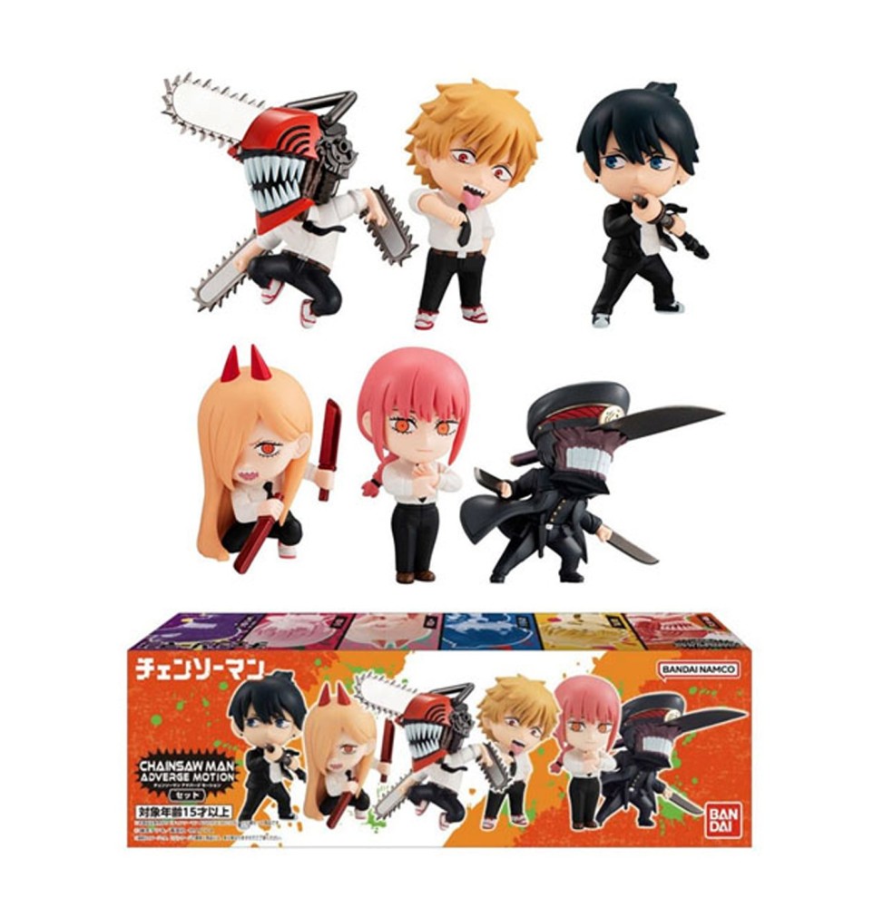 Figurine Chainsaw Man - Set 6 Figurines Adverge Motion Full 5cm