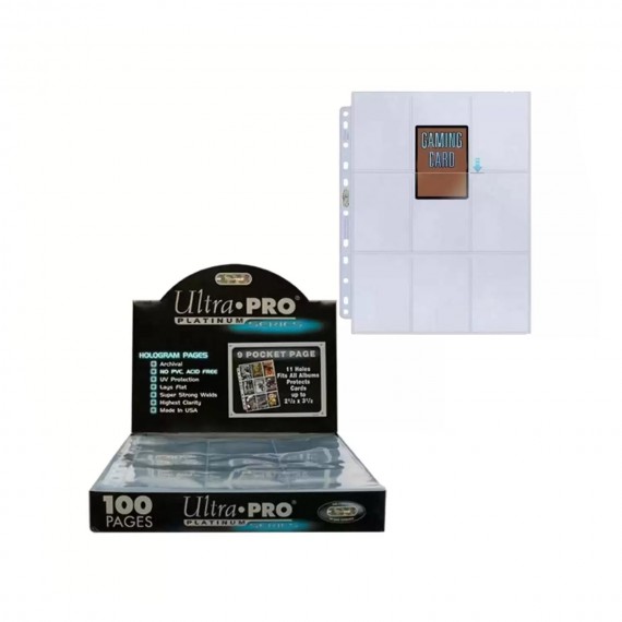 Ultra Pro - Lot de 100 feuilles de 9 pochettes Platinium Series