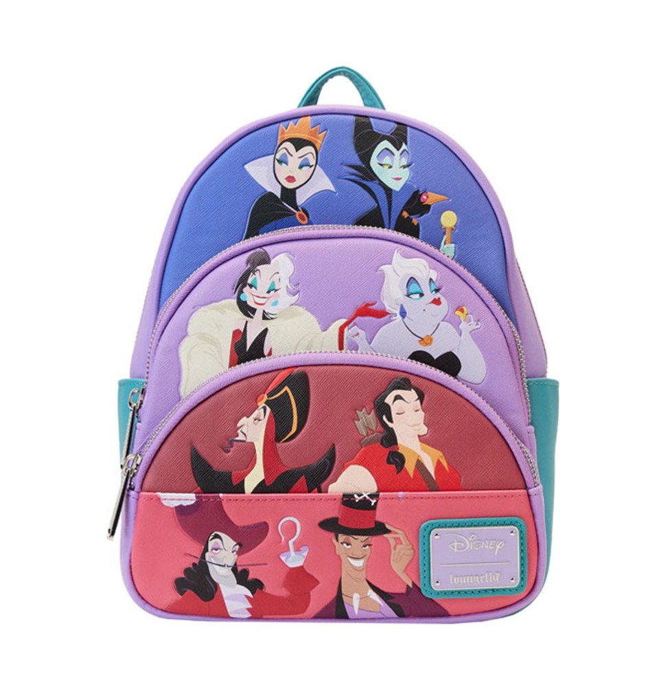 Mini Sac A Dos Disney - Villains Color Block Triple Pocket