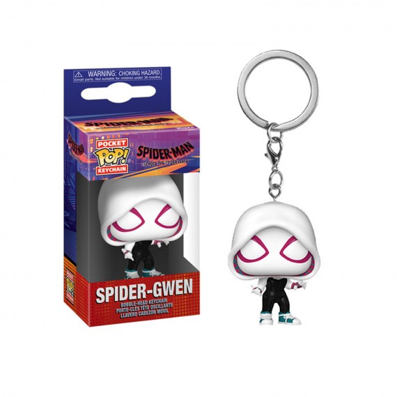 Porte Clé Marvel - Spider Gwen Spider Man Accross The Spider Verse Pocket Pop 4cm