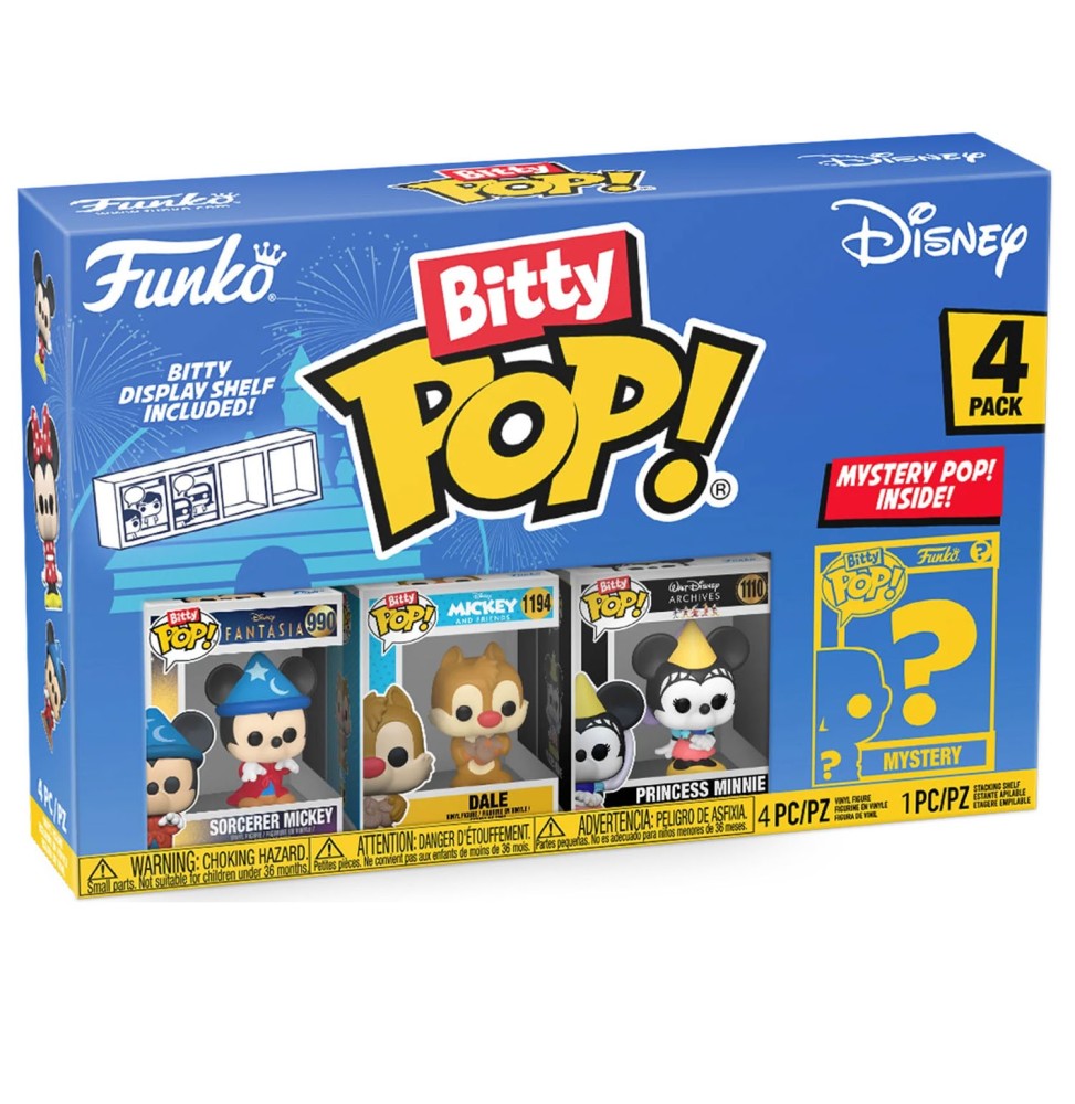 Figurine Disney - 4Pk Sorcerer Mickey Bitty Pop 2cm